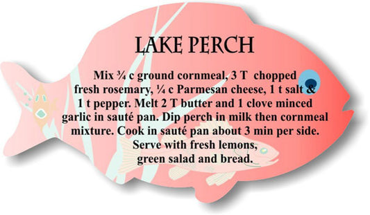Lake Perch Recipe Labels, Lake Perch Recipe Stickers