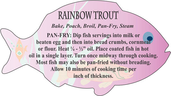 Rainbow Trout Recipe Labels, Rainbow Trout Recipe Stickers