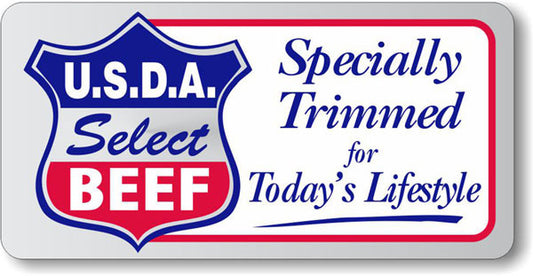 USDA Select Foil Beef Specially Trimmed, USDA Select Beef Labels