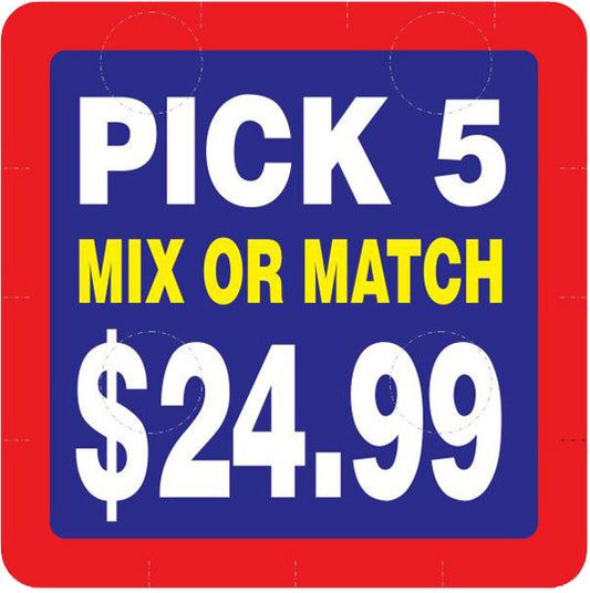 Pick 5 For $24.99 Labels