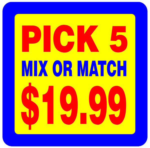 Pick 5 For $19.99 Labels