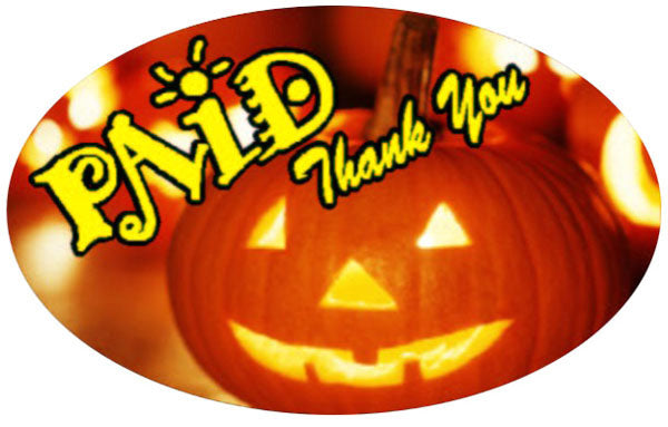 Fall Paid Thank You Labels, Fall PAID Stickers