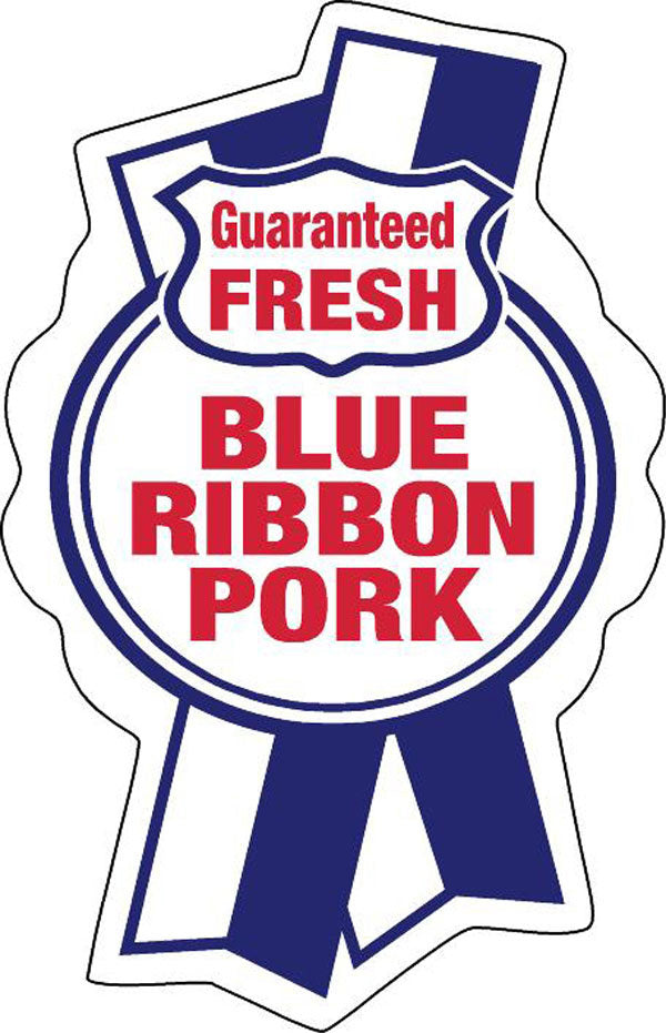 Guaranteed Fresh Blue Ribbon Pork Labels, Blue Ribbon Pork Label