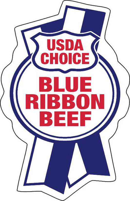 USDA Choice Blue Ribbon Beef Labels, Stickers