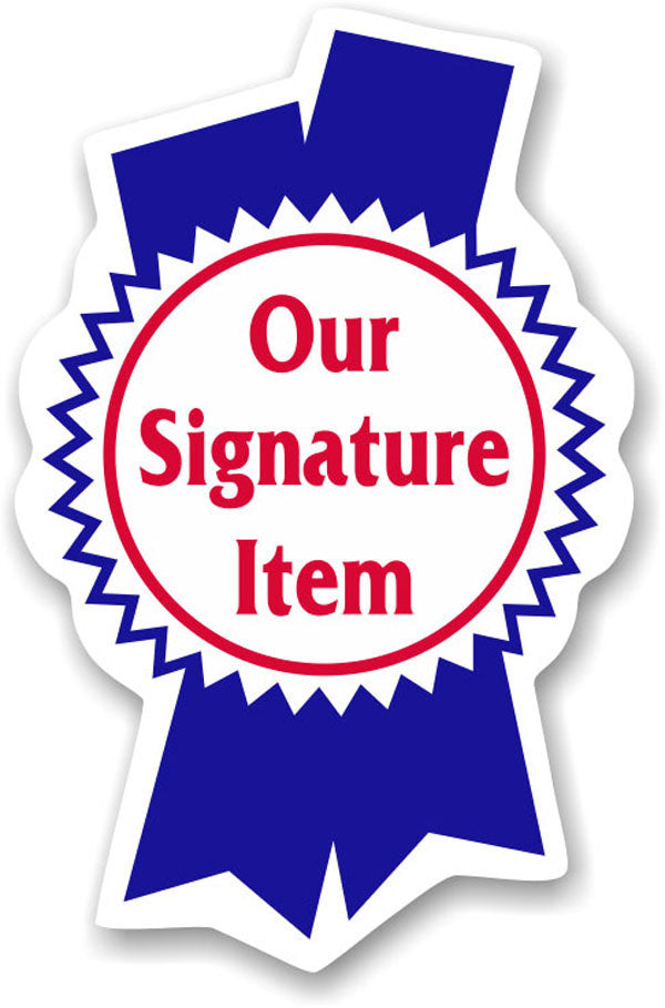 Our Signature Item Ribbon Labels, Signature Item Stickers