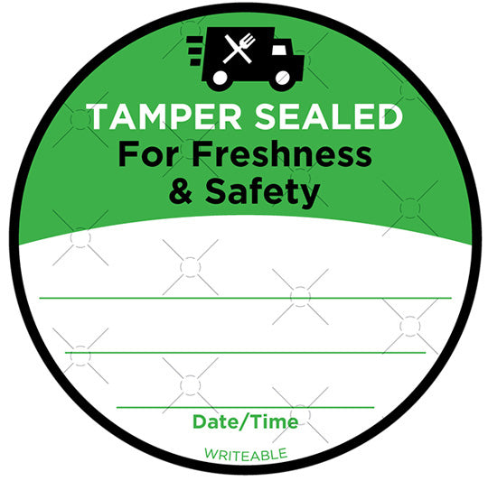 Tamperproof Sealed For Freshness and Safety Labels