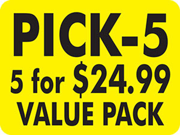 Pick 5 For $24.99 Labels