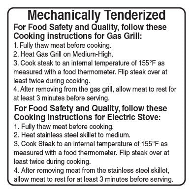 Mechanically Tenderized Meat Labels at ScaleLabels.com