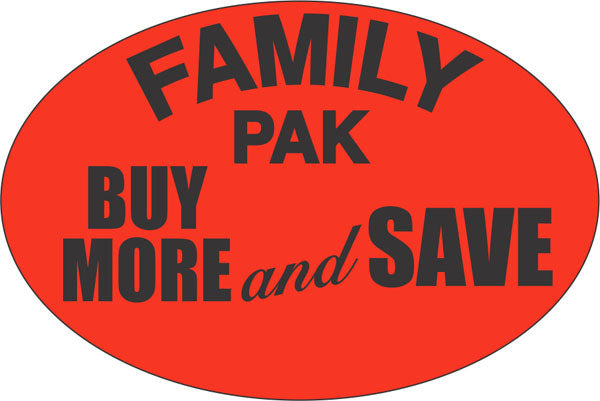 Buy More and Save Family Pack DayGlo Labels, Stickers