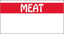 MEAT Red/White Price Gun Labels FEB-119 for Monarch Model 1110