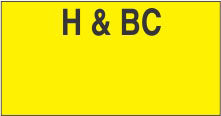 H&BC Yellow Price Gun Labels FEB-12 for Monarch Model 1110