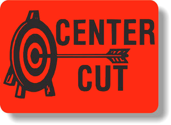 Center Cut Dayglo Labels, Center Cut Stickers