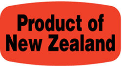 Product of New Zealand Dayglo Labels, New Zealand Stickers