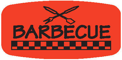 Barbecue Dayglo Labels, BBQ Stickers