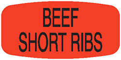 Beef Short Ribs Labels, Beef Short Ribs Stickers 1000/Roll