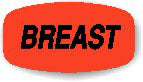 Breast Dayglo Labels, Breast Stickers