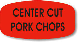 Center Cut Pork Chops Dayglo Labels