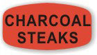 Charcoal Steaks Dayglo Labels, Stickers