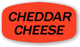 Cheddar Cheese Dayglo Labels, Cheddar Cheese Stickers