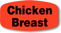 Chicken Breast Dayglo Labels, Chicken Breast Stickers