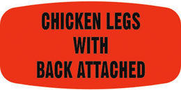 Chicken Legs with Back Attached Dayglo Labels, Stickers