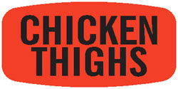 Chicken Thighs Dayglo Labels, Chicken Thighs Stickers