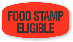 Food Stamp Eligible DayGlo Labels, Food Stamp Eligible Stickers
