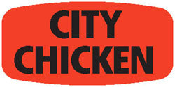 City Chicken DayGlo Labels, City Chicken Stickers