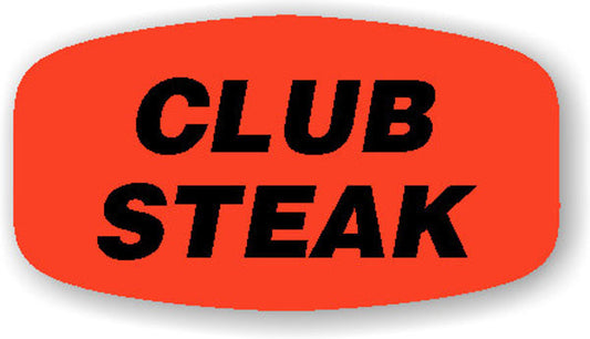 Club Steak DayGlo Labels, Stickers