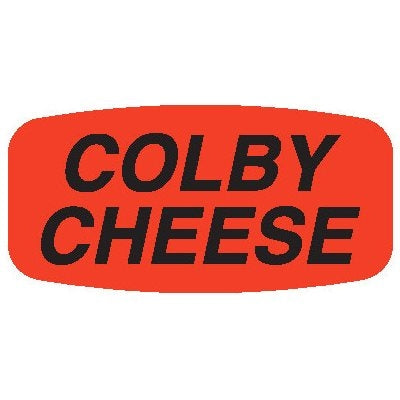 Colby Cheese DayGlo Labels, Colby Cheese Stickers