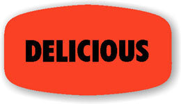 Delicious DayGlo Labels, Delicious Stickers