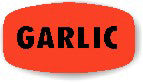 Garlic Flavor DayGlo Label, Garlic Flavor Stickers