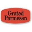 Grated Parmesan DayGlo Labels, Grated Parmesan Stickers