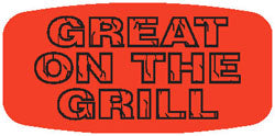 Great On The Grill Dayglo Labels, Great on the Grill Stickers
