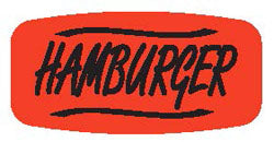 Hamburger DayGlo Labels, Hamburger Stickers