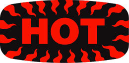 Hot DayGlo Labels, Hot Day-Glo Stickers