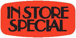 In Store Special DayGlo Labels, In Store Special Stickers