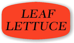 Leaf Lettuce DayGlo Labels, Leaf Lettuce Stickers