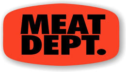 Meat Dept. DayGlo Labels, Meat Dept Stickers