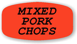 Mixed Pork Chops DayGlo Labels, Mixed Pork Chops Stickers