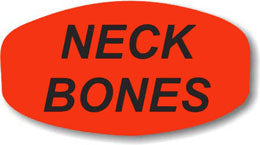 Neck Bones DayGlo Labels, Neck Bones Stickers