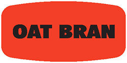 Oat Bran DayGlo Labels, Oat Bran Stickers