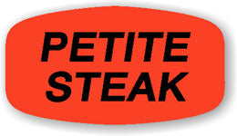 Petite Steak DayGlo Labels, Stickers
