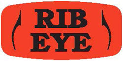 Rib Eye DayGlo Labels, Ribeye Stickers 1000/Roll