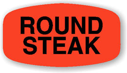 Round Steak DayGlo Labels, Stickers