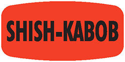 Shish Kabob DayGlo Labels, Stickers