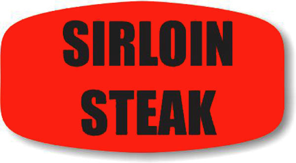 Sirloin Steak DayGlo Labels, Stickers