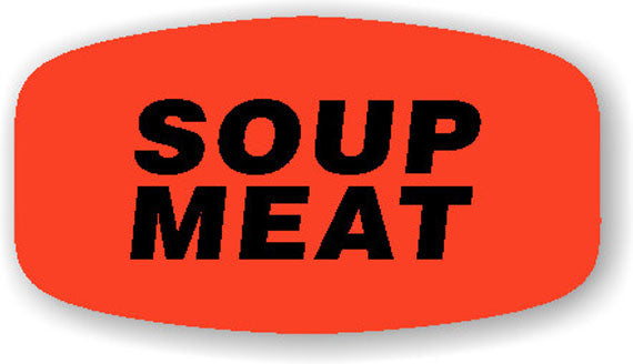 Soup Meat DayGlo Labels, Stickers
