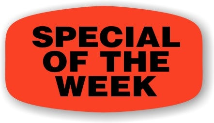 Special of the Week DayGlo Labels, Specialof the Week Stickers