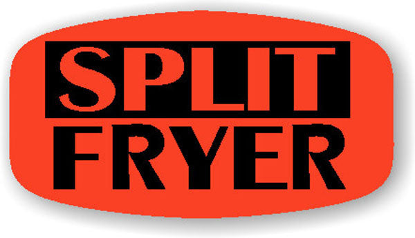 Split Fryer DayGlo Label, Split Fryer Stickers